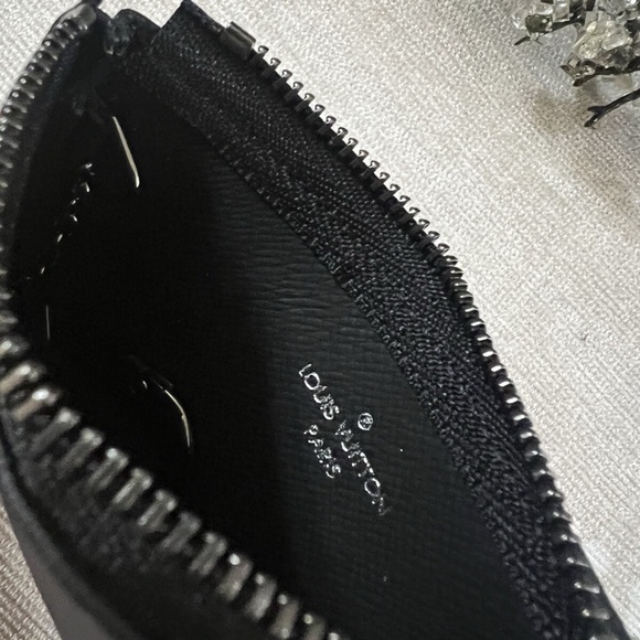LOUIS VUITTON Pochette Cles Key Pouch Monogram Eclipse Reverse Purse Card Wallet - Picture 7 of 11